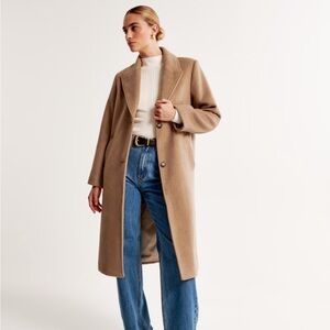 A&F Wool Blend Tailored Top Coat